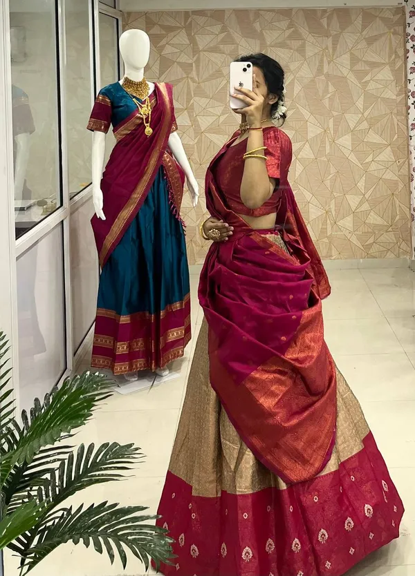 Kanchipuram_Zari_Weaving_Work_Collection_Special_Lehenga_Choli_Set