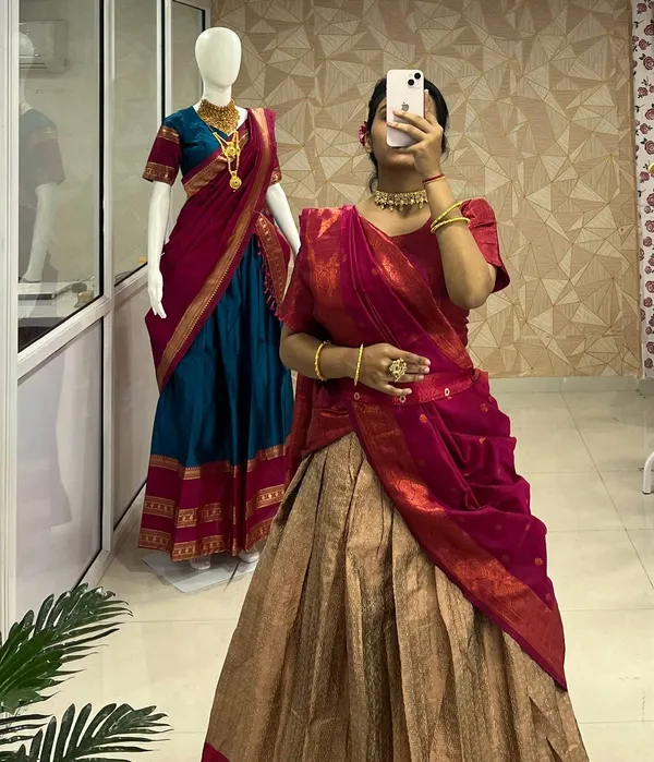 Kanchipuram_Zari_Weaving_Work_Collection_Special_Lehenga_Choli_Set