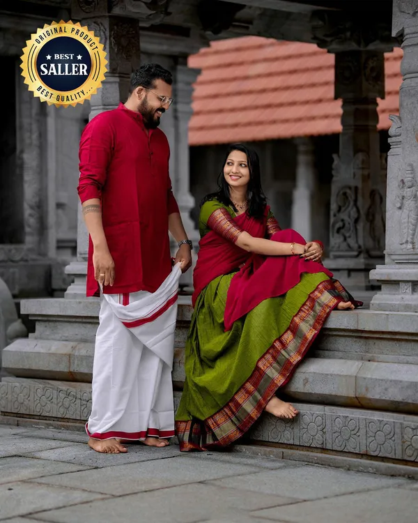 Kanjivaram_Silk_Zari_Half_Saree_Lehenga_With_Blouse_Along_With_Banarsi_Silk_Dupatta