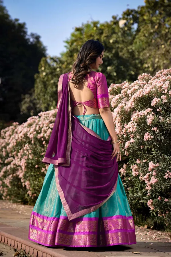 Kanchipuram_Zari_Weaving_Work_Collection_Special_Lehenga_Choli_Set