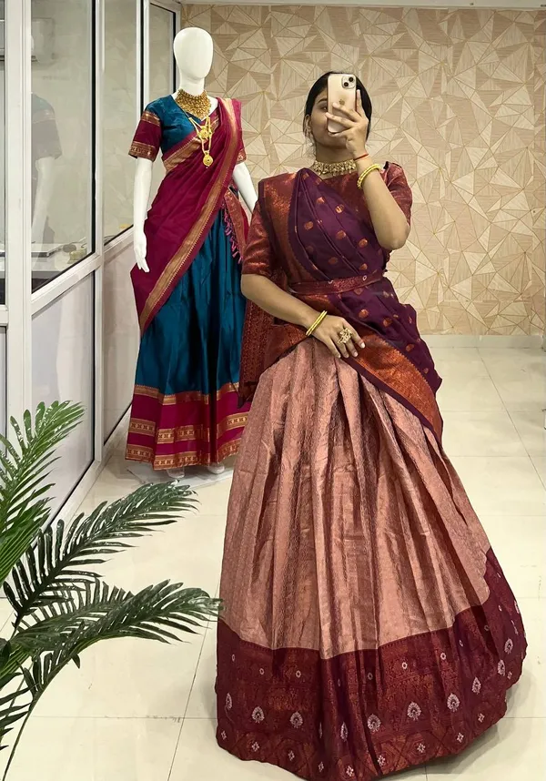 Kanchipuram_Zari_Weaving_Work_Collection_Special_Lehenga_Choli_Set