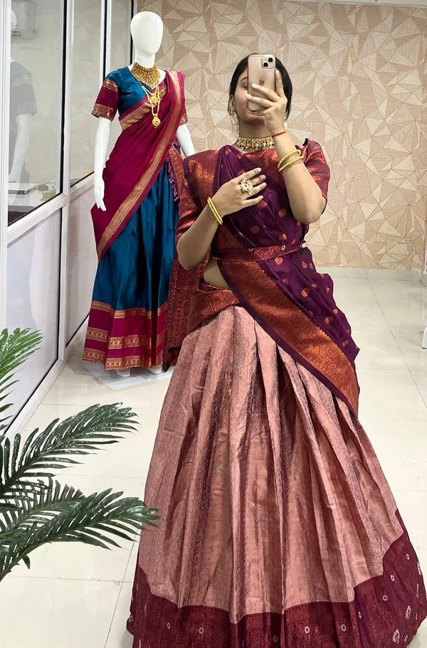 Kanchipuram_Zari_Weaving_Work_Collection_Special_Lehenga_Choli_Set