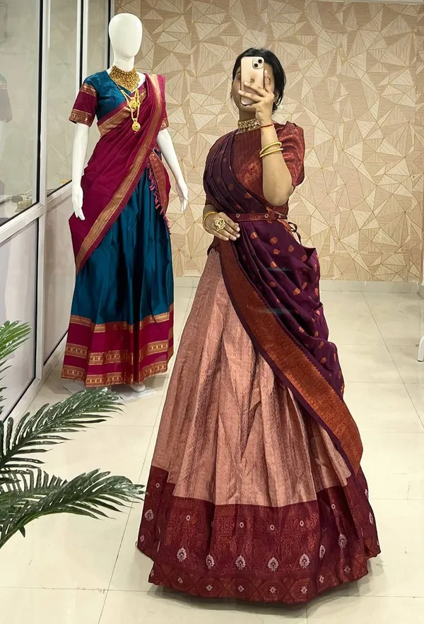 Kanchipuram_Zari_Weaving_Work_Collection_Special_Lehenga_Choli_Set