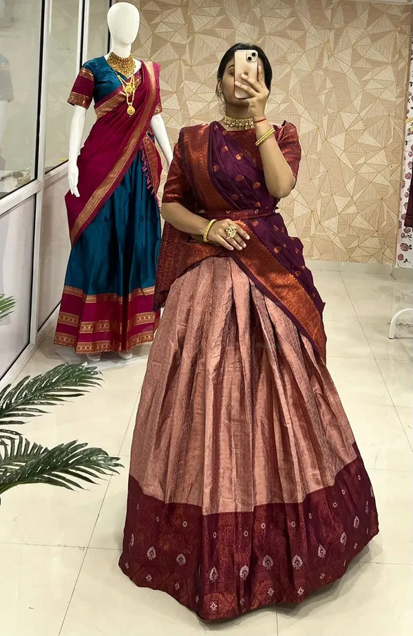Kanchipuram_Zari_Weaving_Work_Collection_Special_Lehenga_Choli_Set
