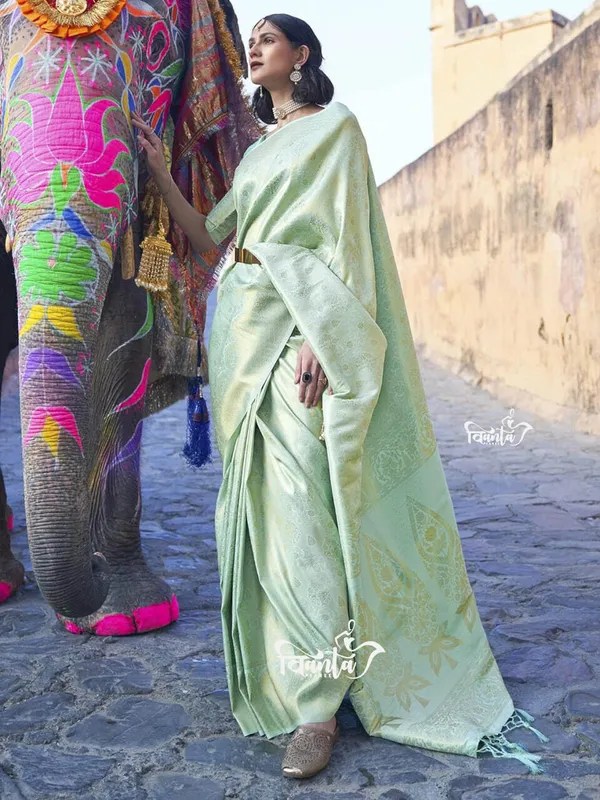 Woven_Kanjivaram,Banarasi_Jacquard_Soft_Silk_Saree