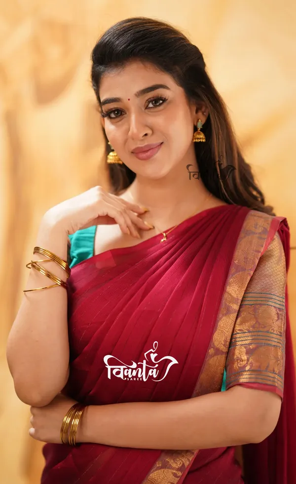 Padmaja_-_Light-Green_and_Red_Cotton_Halfsaree