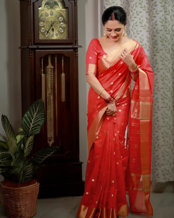Maheshwari_Silk_Cotton_Saree_-_Red