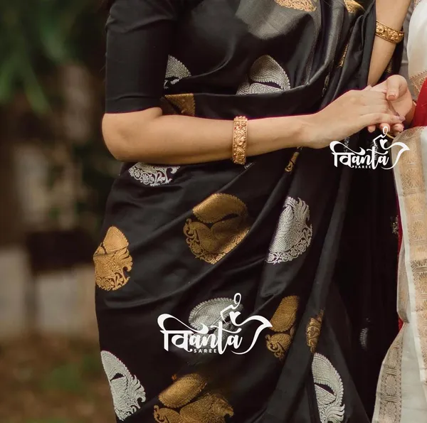 Black_Woven_Kanjivaram_Banarasi_Jacquard_Sari
