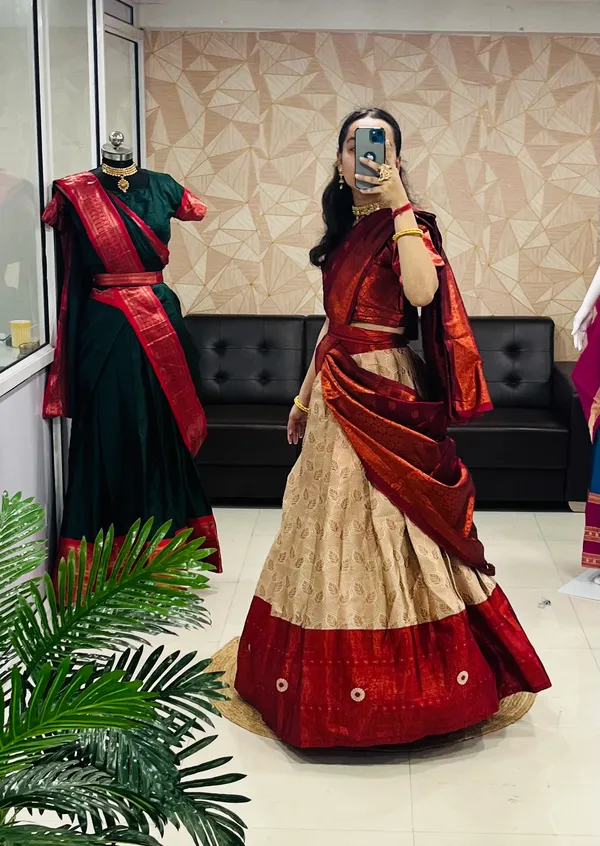 Kanchipuram_Zari_Weaving_Work_Collection_Special_Lehenga_Choli_Set