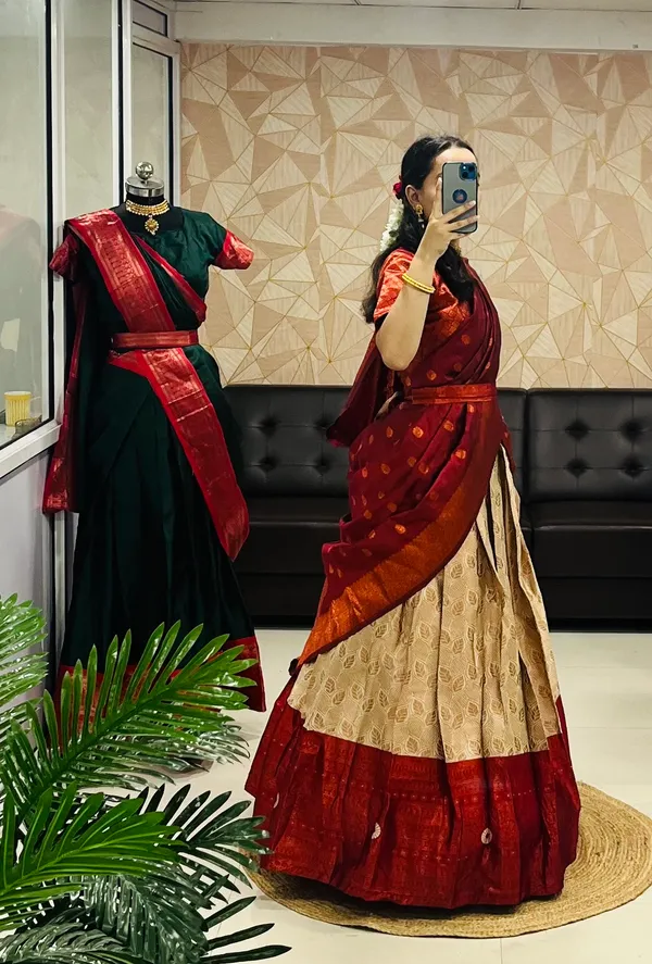 Kanchipuram_Zari_Weaving_Work_Collection_Special_Lehenga_Choli_Set