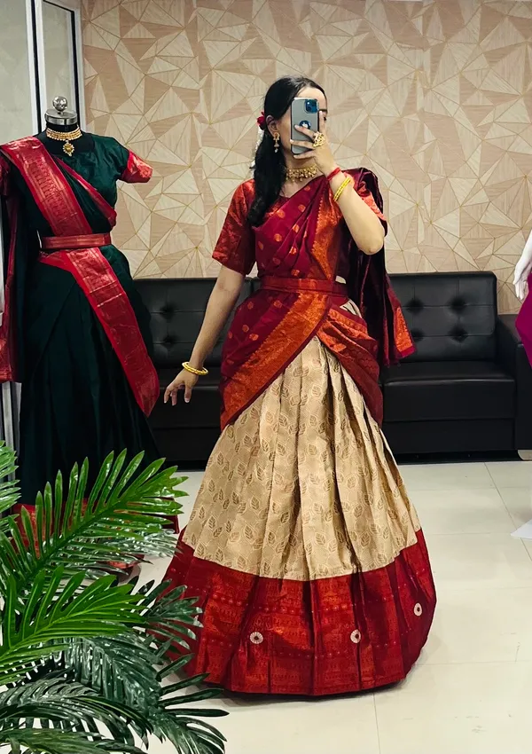 Kanchipuram_Zari_Weaving_Work_Collection_Special_Lehenga_Choli_Set