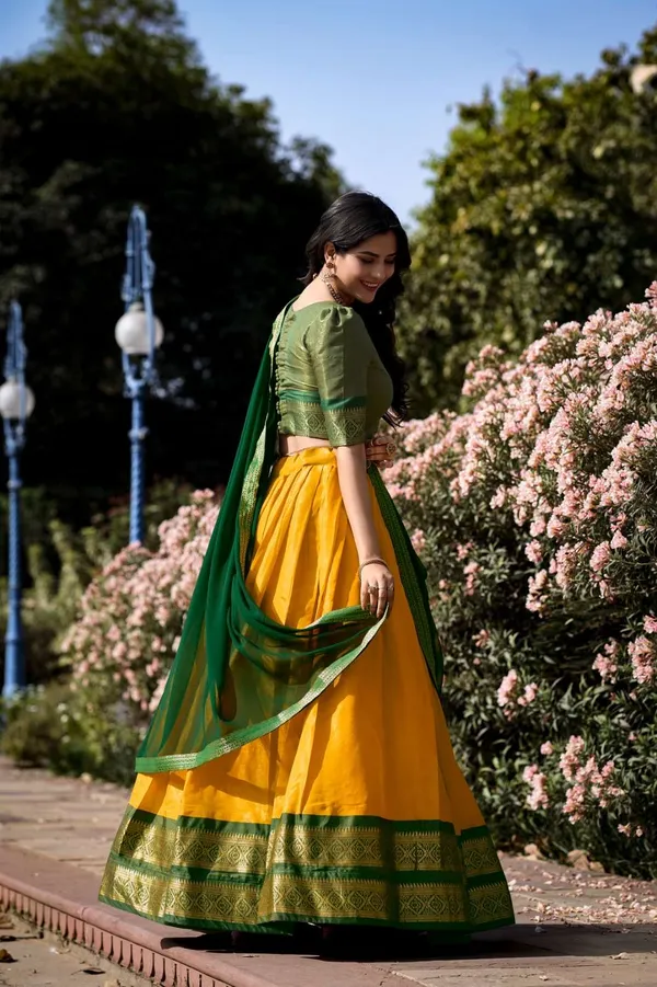 Kanchipuram_Zari_Weaving_Work_Collection_Special_Lehenga_Choli_Set