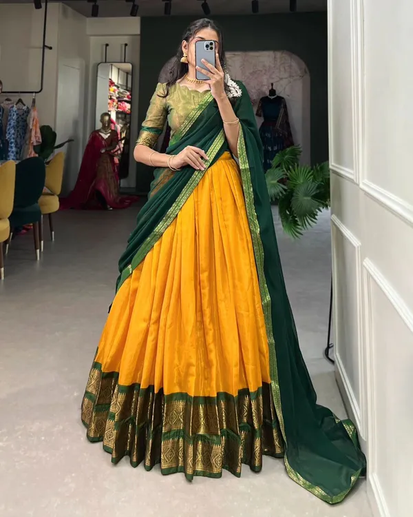 Kanchipuram_Zari_Weaving_Work_Collection_Special_Lehenga_Choli_Set