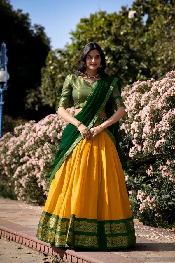 Kanchipuram_Zari_Weaving_Work_Collection_Special_Lehenga_Choli_Set