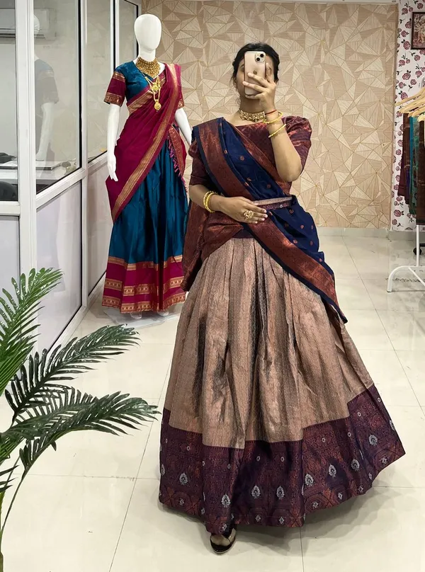 Kanchipuram_Zari_Weaving_Work_Collection_Special_Lehenga_Choli_Set