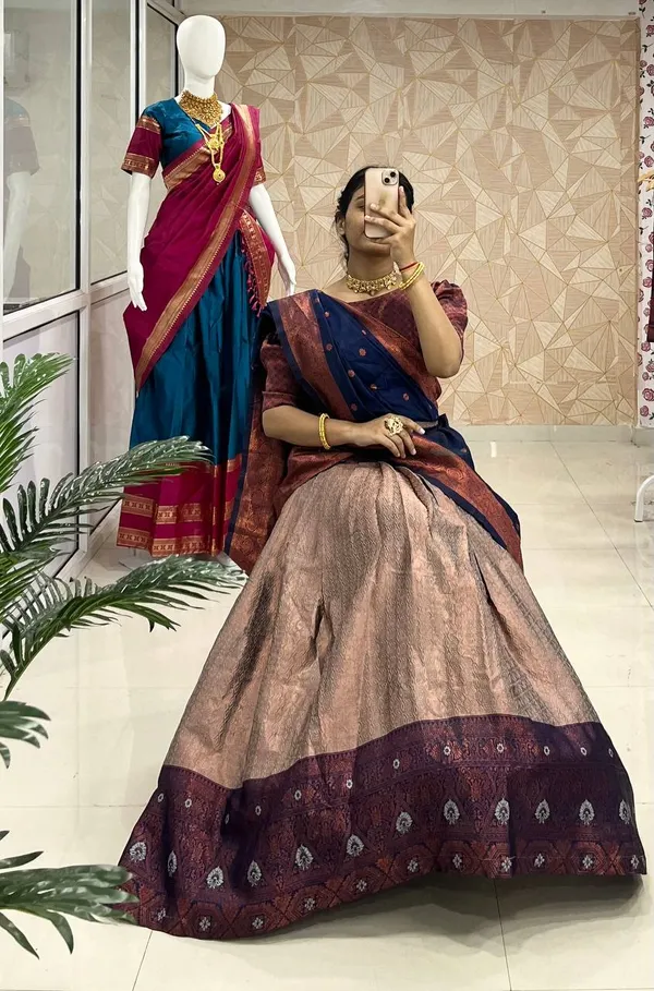 Kanchipuram_Zari_Weaving_Work_Collection_Special_Lehenga_Choli_Set