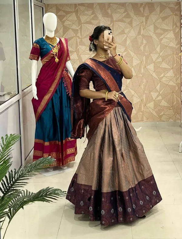 Kanchipuram_Zari_Weaving_Work_Collection_Special_Lehenga_Choli_Set