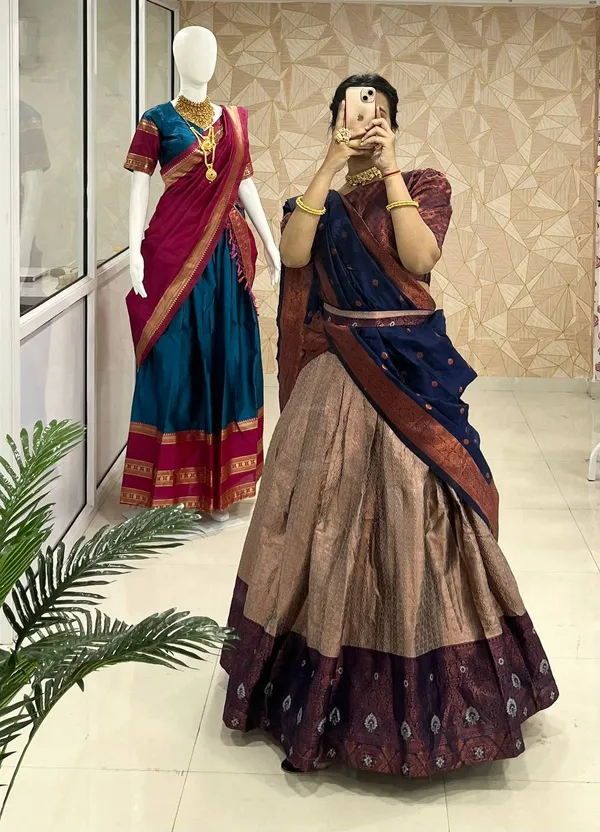 Kanchipuram_Zari_Weaving_Work_Collection_Special_Lehenga_Choli_Set