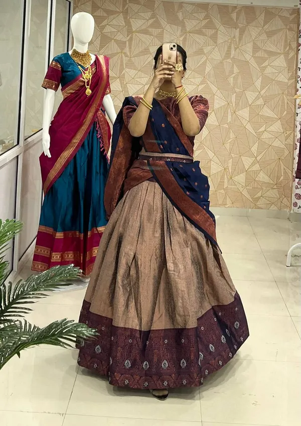 Kanchipuram_Zari_Weaving_Work_Collection_Special_Lehenga_Choli_Set