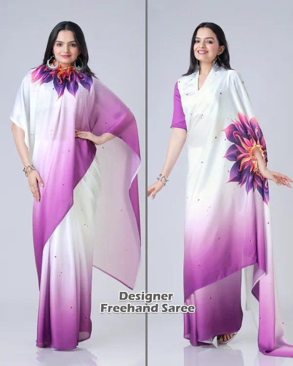 Soft_Peach_Designer_Freehand_Mandala_Print_Saree_in_Georgette_Satin