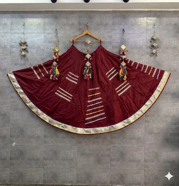 Maroon_Rayon_Ghagra_For_Women