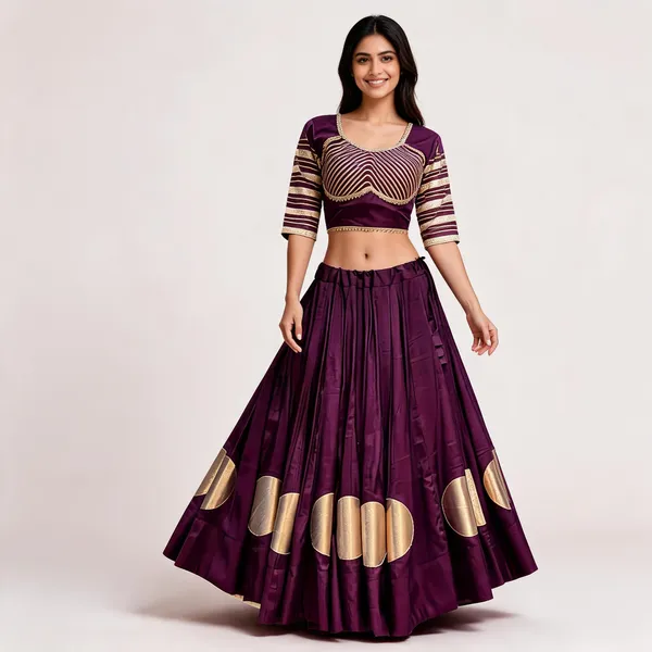 Purple_Roman_Silk_Lehenga_Choli_For_Women