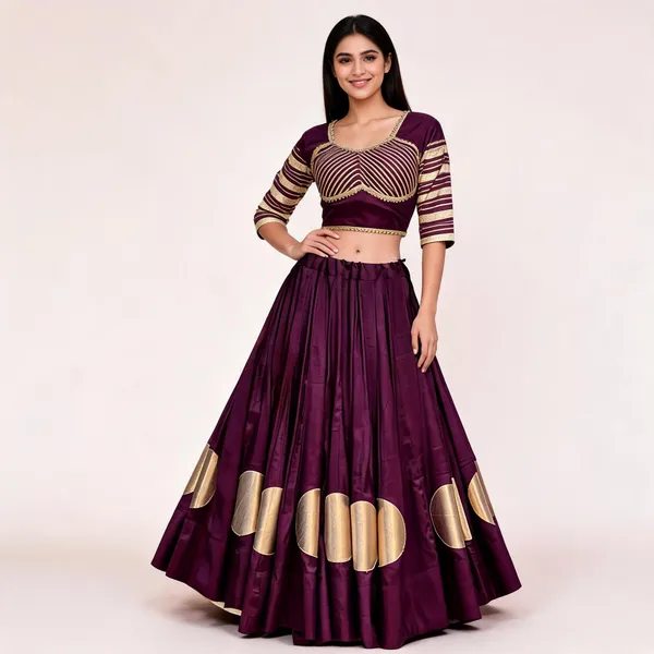 Purple_Roman_Silk_Lehenga_Choli_For_Women
