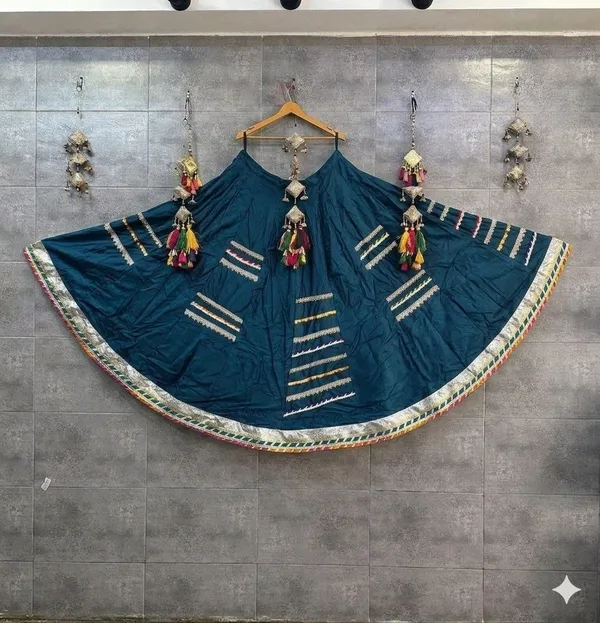 Teal_Rayon_Ghagra_For_Women