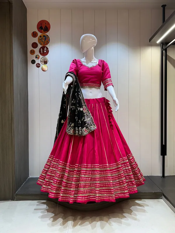 Pink_Roman_Silk_Lehenga_Choli_For_Women