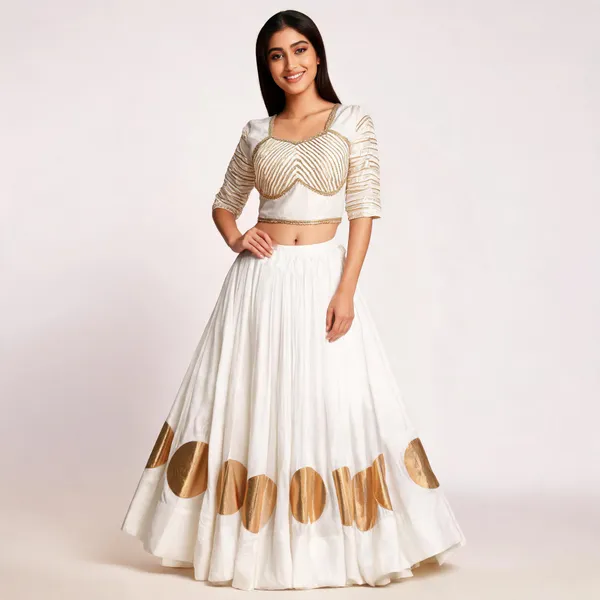 White_And_Gold_Roman_Silk_Lehenga_Choli_For_Women