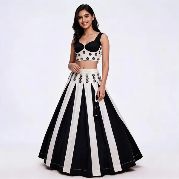 Black_And_White_Roman_Silk_Lehenga_Choli_For_Women