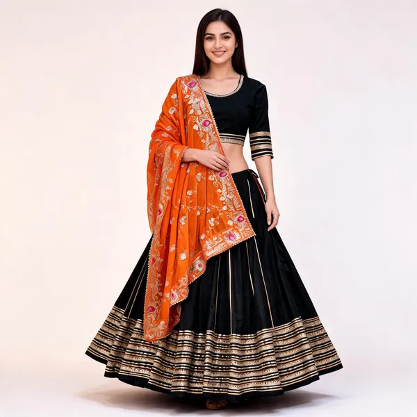 Black_Roman_Silk_Lehenga_Choli_For_Women