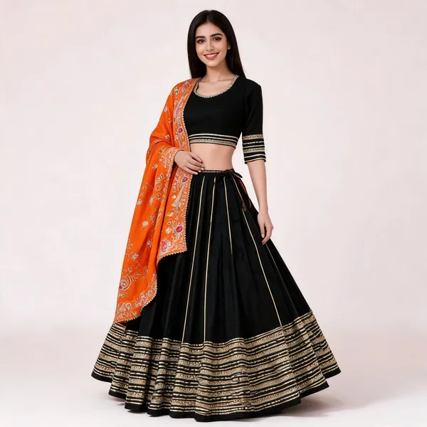 Black_Roman_Silk_Lehenga_Choli_For_Women