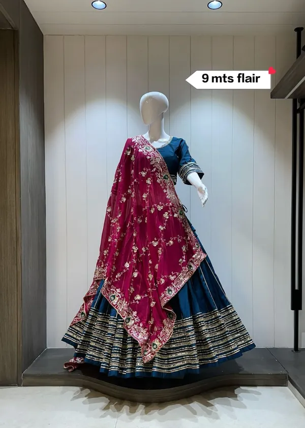Blue_Roman_Silk_Lehenga_Choli_For_Women