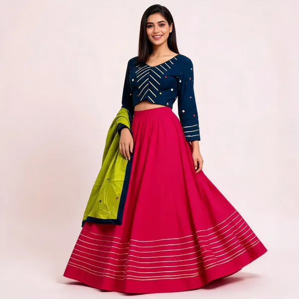 Multicolor_Rayon_Lehenga_Choli_For_Women