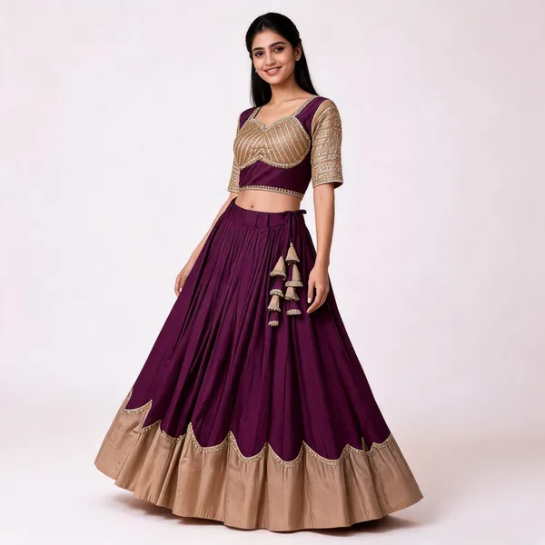 Purple_Roman_Silk_Lehenga_Choli_For_Women