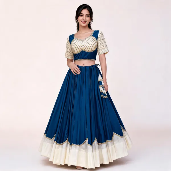 Blue_Roman_Silk_Lehenga_Set_For_Women