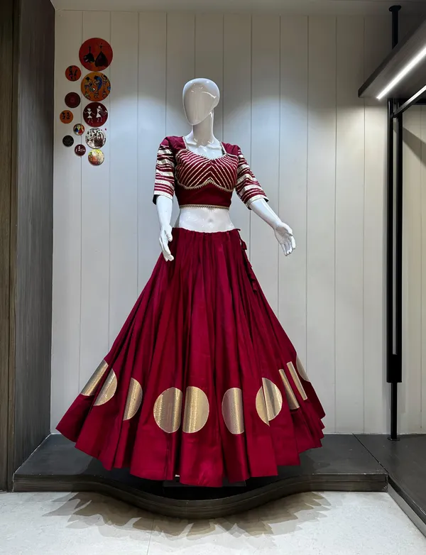 Maroon_Roman_Silk_Lehenga_Choli_For_Women
