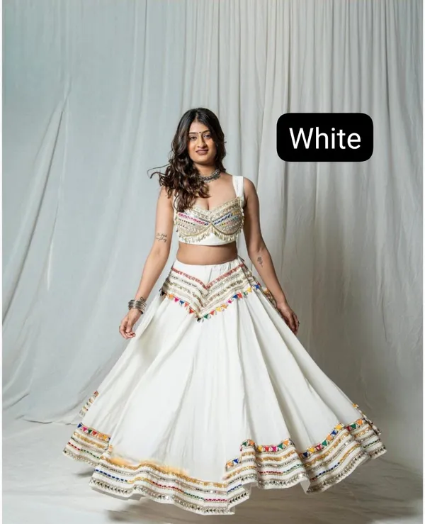 White_Rayon_Lehenga_Set_For_Women