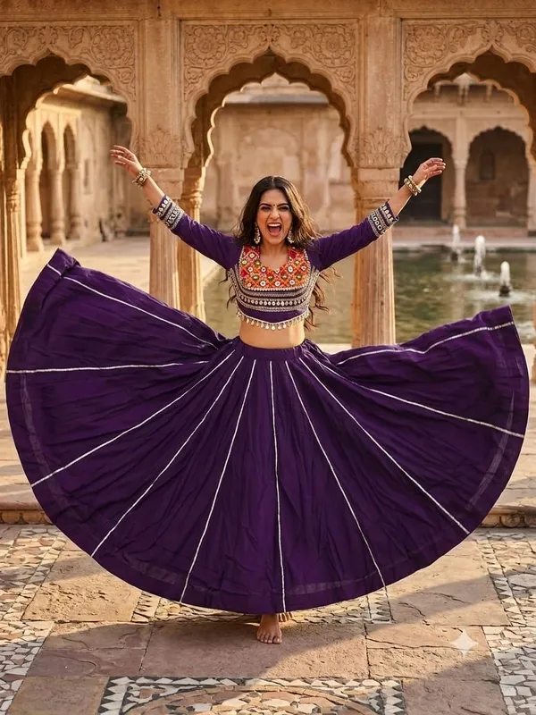 Purple_Roman_Silk_Lehenga_Choli_For_Women