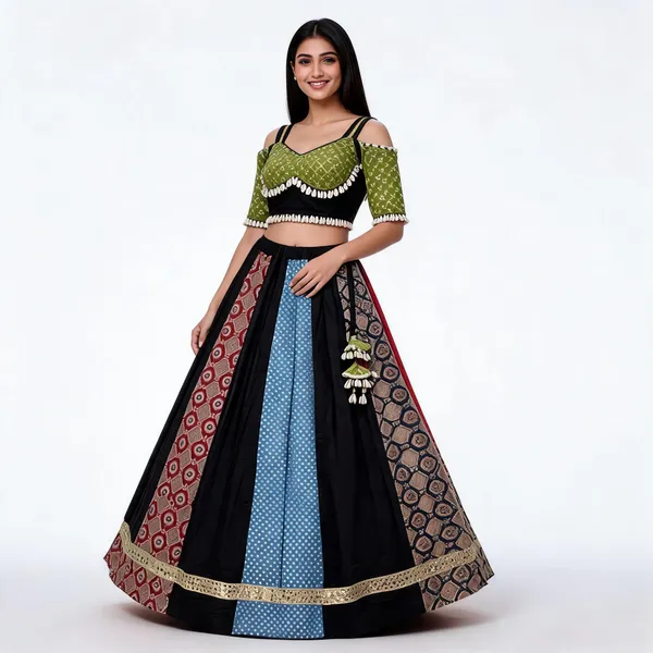 Multicolor_Cotton_Lehenga_Choli_For_Women
