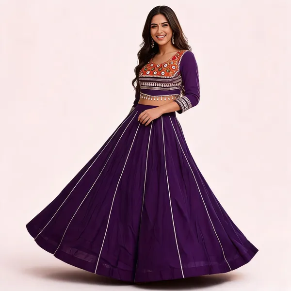 Purple_Roman_Silk_Lehenga_Choli_For_Women