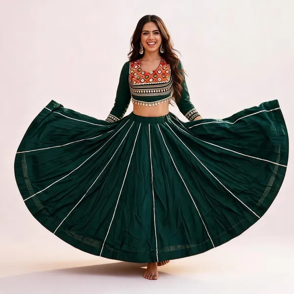 Green_Roman_Silk_Lehenga_Choli_For_Women