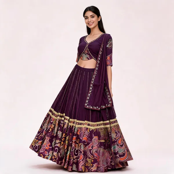 Purple_Rayon_Lehenga_Choli_For_Women
