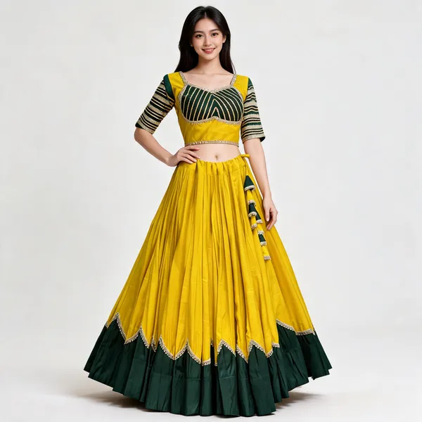Yellow_Roman_Silk_Lehenga_Choli_For_Women