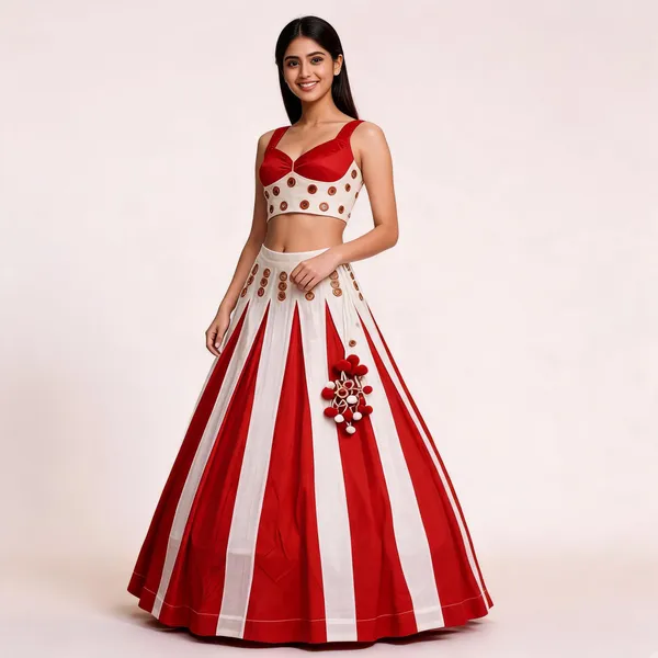 Red_And_White_Roman_Silk_Lehenga_Choli_For_Women