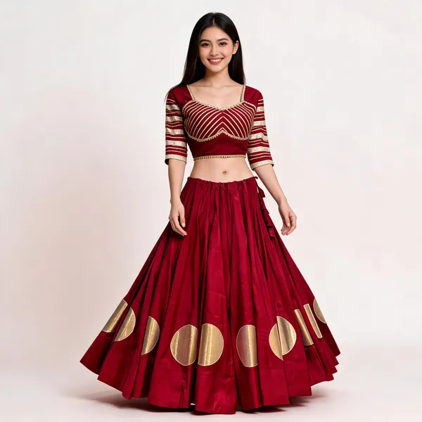 Maroon_Roman_Silk_Lehenga_Choli_For_Women