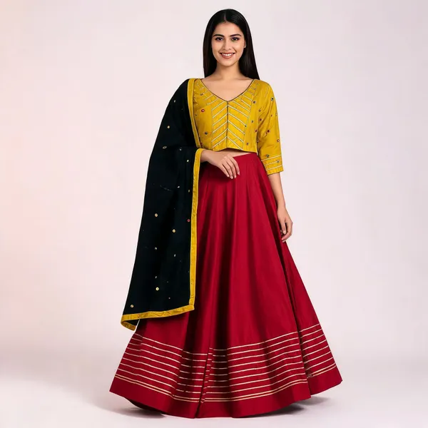 Multicolor_Rayon_Lehenga_Choli_For_Women