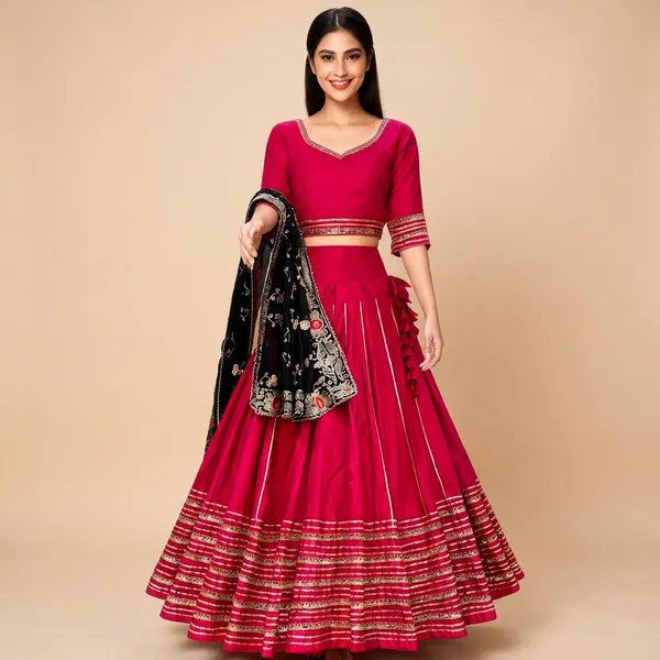 Pink_Roman_Silk_Lehenga_Choli_For_Women