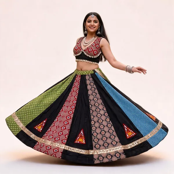 Multicolor_Cotton_Lehenga_Choli_For_Women